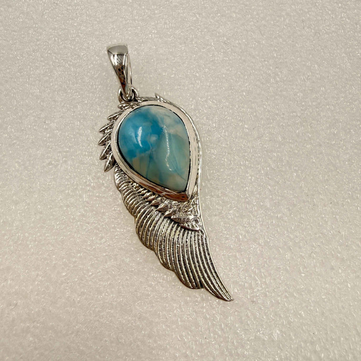 Sterling Silver Angel Wing Gemstone Pendant