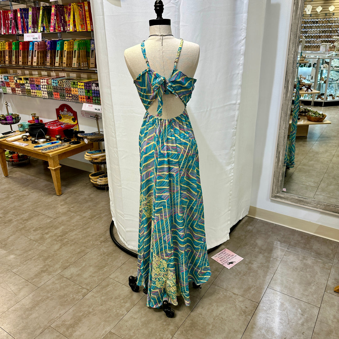 Long Sari Boho Summer Sun Dress