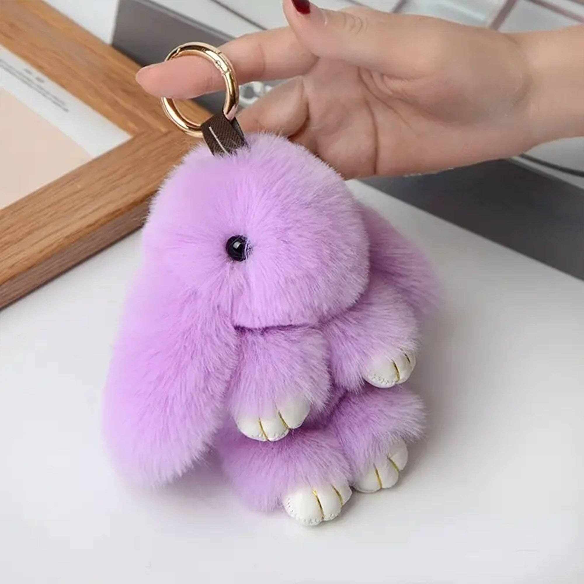 The Faux Fur Bunny Keychain 2