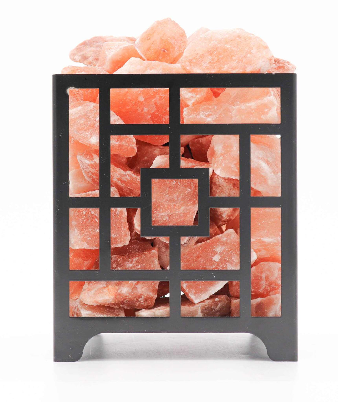Himalayan Salt Square Basket Lamp
