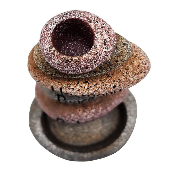 Harmony, Peace &amp;amp; Balance Inspirational Stones Backflow Incense Burner
