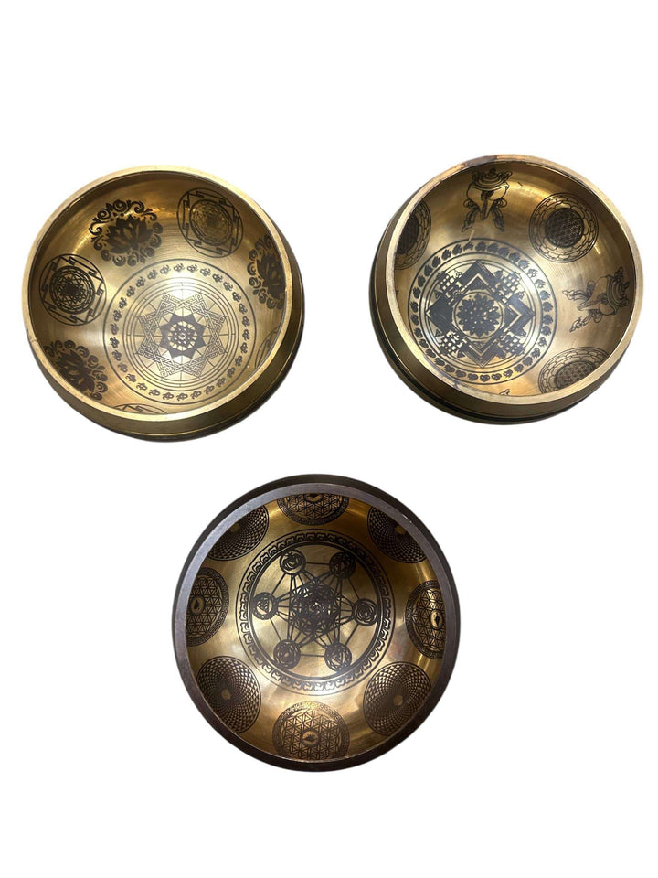 Antique Laser Carved Singing Bowl