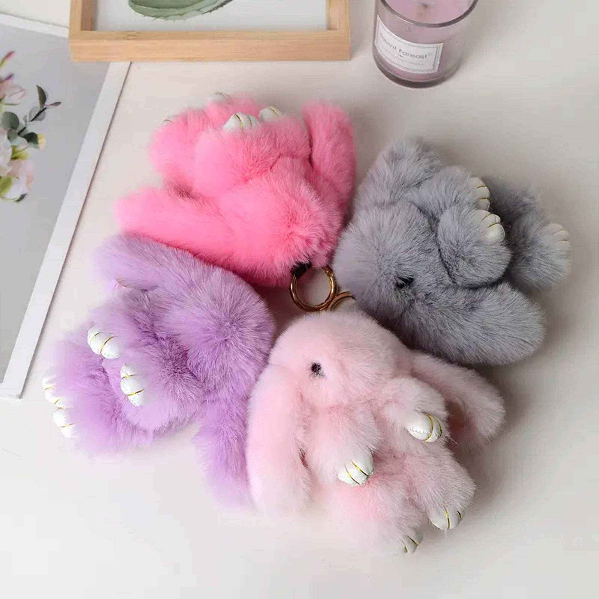 The Faux Fur Bunny Keychain 2