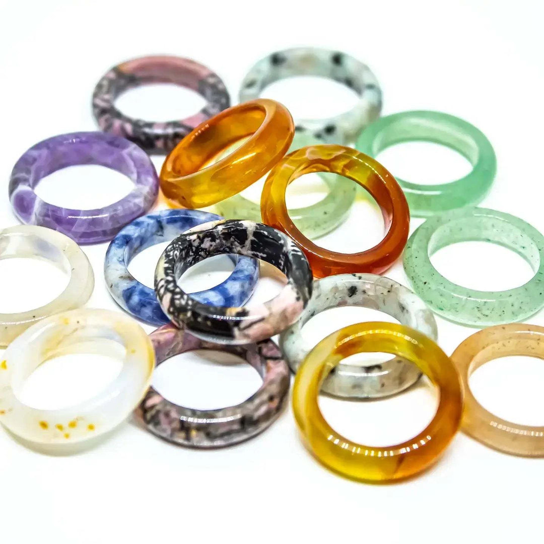 Crystal Gemstone Band Ring Size 10