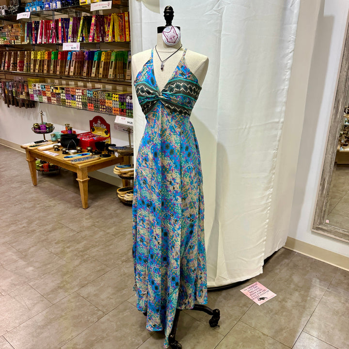Long Sari Boho Summer Sun Dress