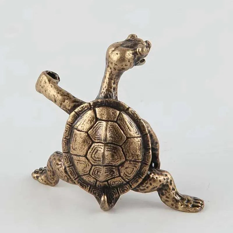 Agarbatti Stand - Antique Bronze Kung Fu Turtle Incense Holder