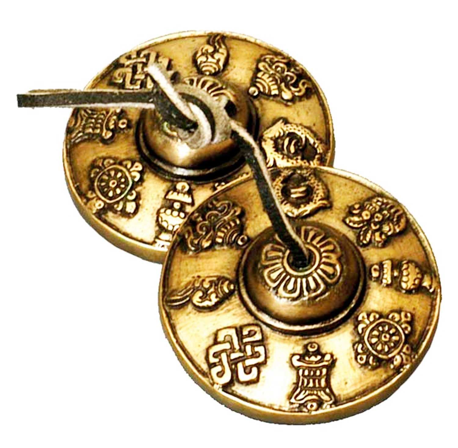 Tingsha Bells with Ashtamangala Symbols