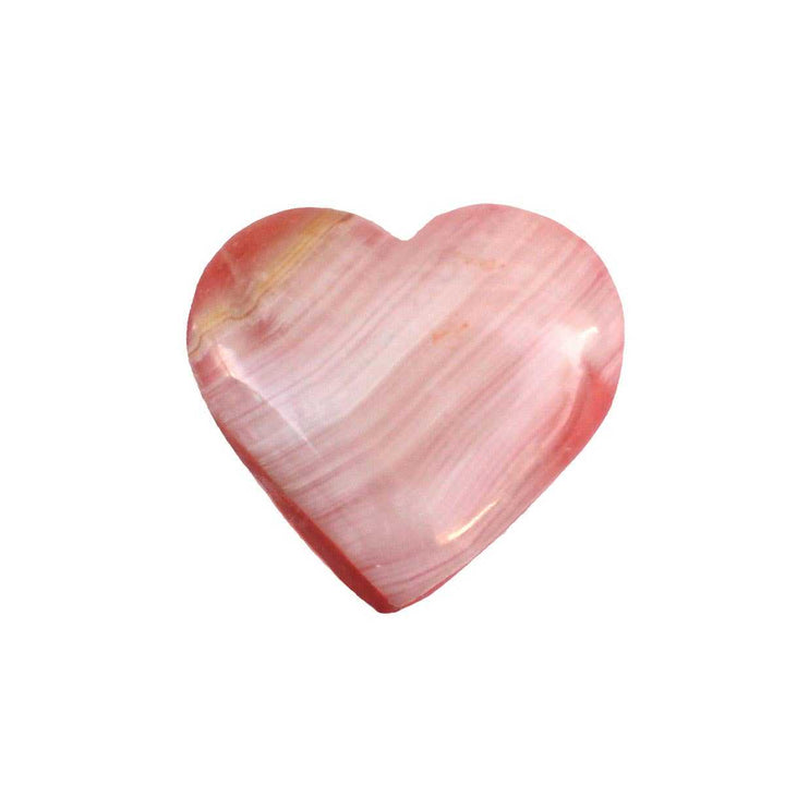 Pink Onyx Heart Crystal – 1.5" Polished Stone for Love, Healing &amp; Décor