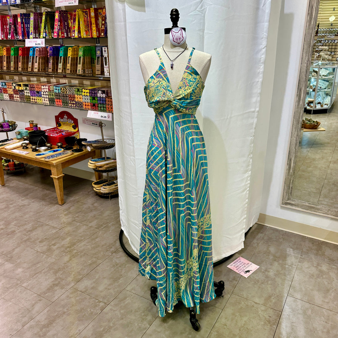 Long Sari Boho Summer Sun Dress