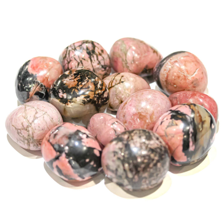 Rhodonite Tumbled Pocket Stone (Palm Stone)