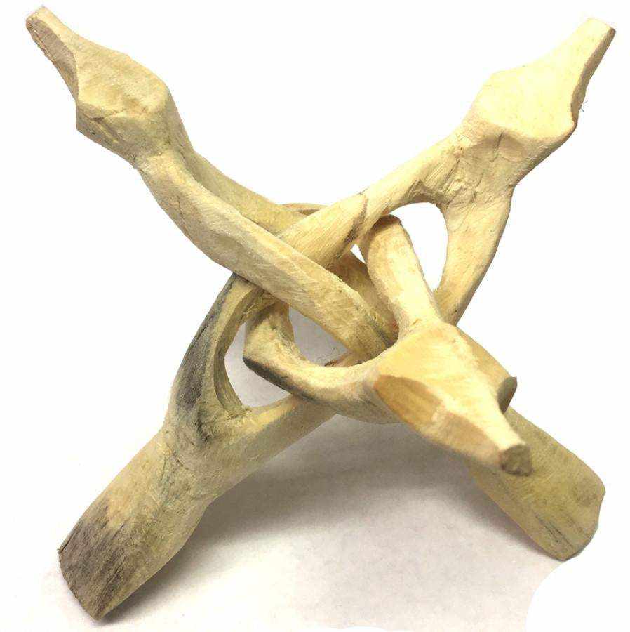 6" Three Leg Wood Cobra Stand - Sacred Crystals All Tools