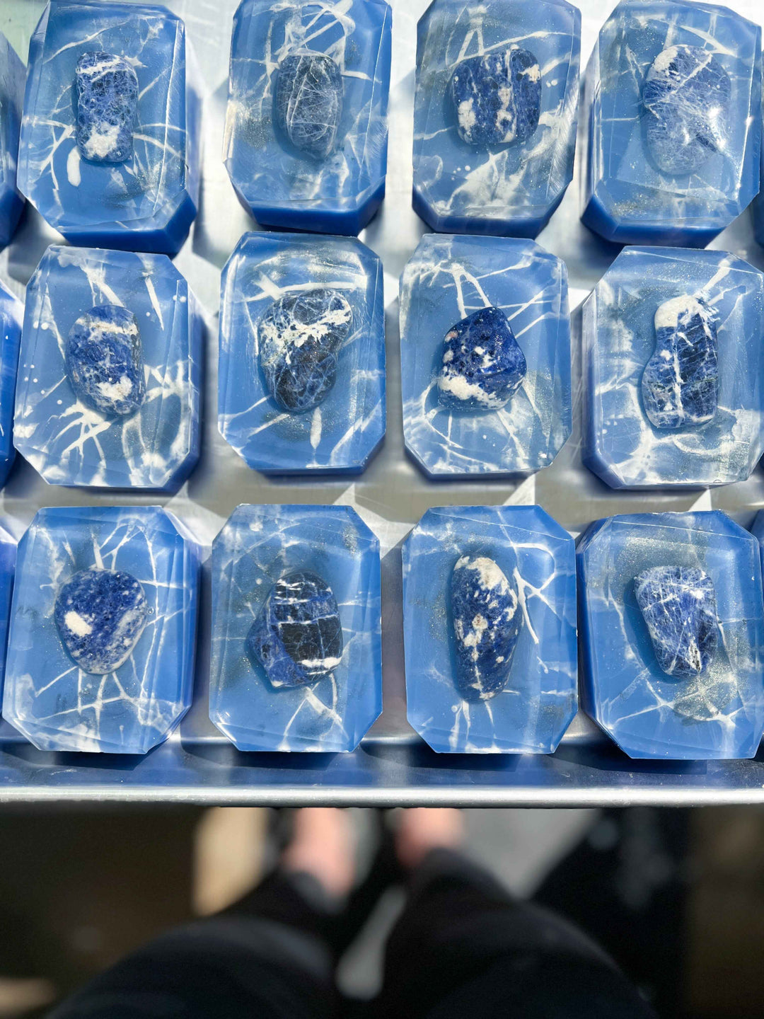 Static charge – Crystal-infused bar soap