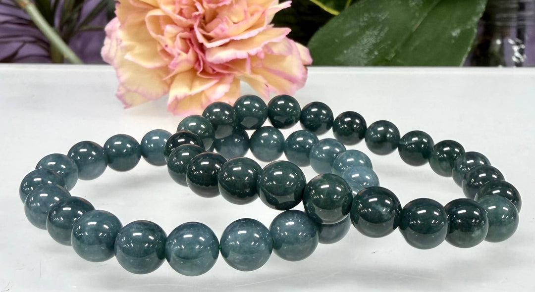 Jade Jadeite Round Bead Bracelet 9.5-10mm - Eternal Harmony