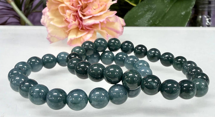 Jade Jadeite Round Bead Bracelet 9.5-10mm - Eternal Harmony