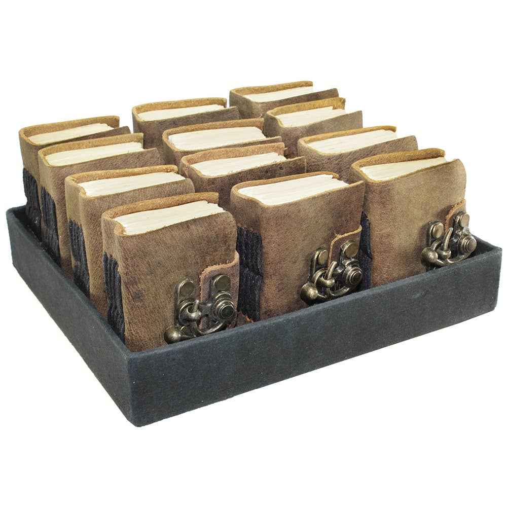 Leather Mini Journal w/Lock