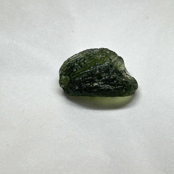 Moldavite 3.948 grams rare green tektite stone for spiritual and cosmic development.