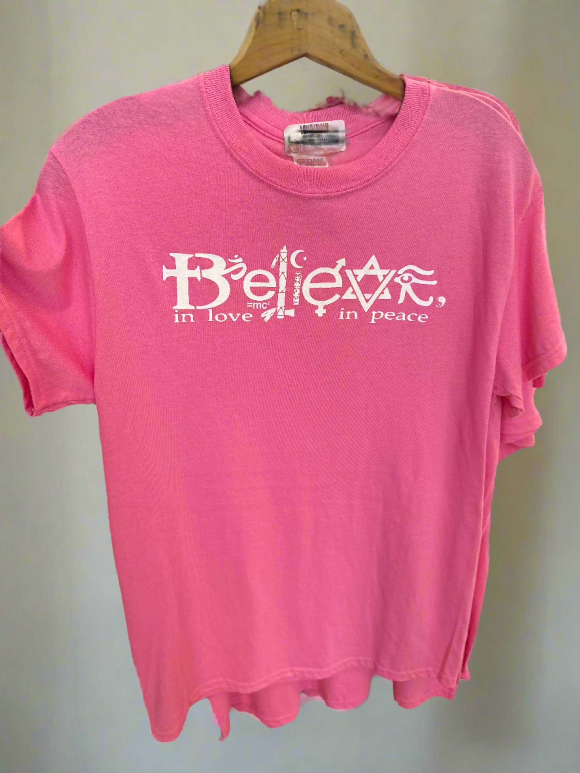 Pink Believe in Love, Believe in Peace T-Shirt, Apparel, T-Shirts