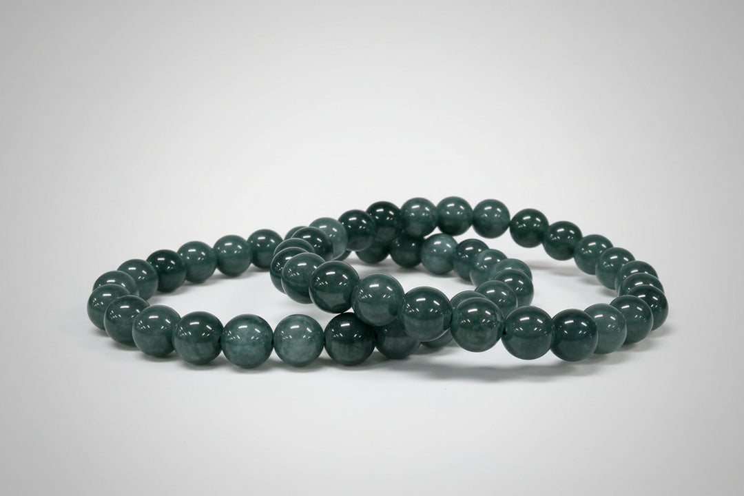 Jade Jadeite Round Bead Bracelet 8mm - Eternal Harmony