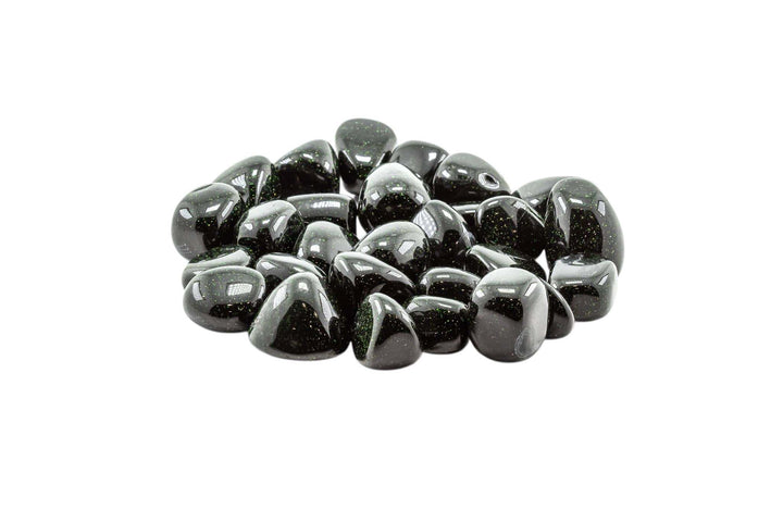 Green Goldstone Tumbled Pocket Stone