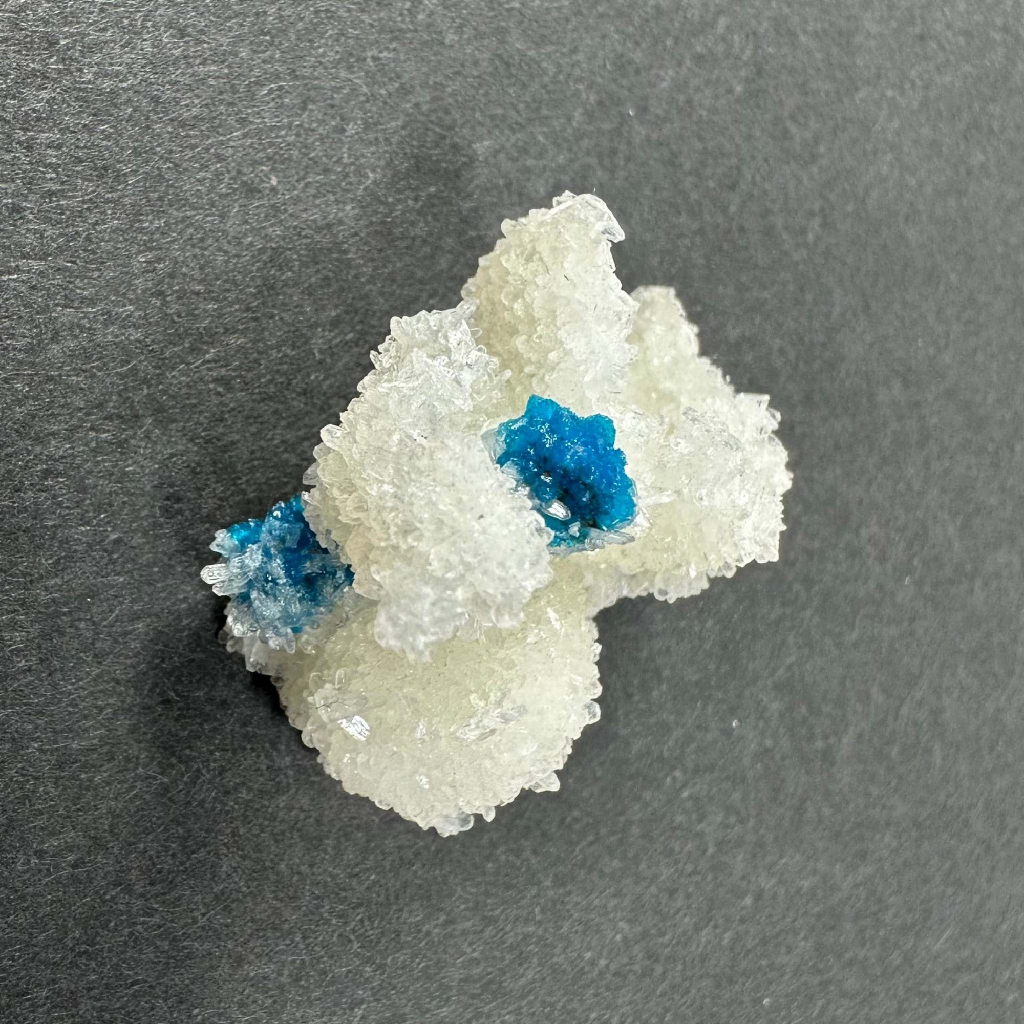 Cavansite Ball 'Floaters' on Stilbite SM from Maharashtra, Pune, India