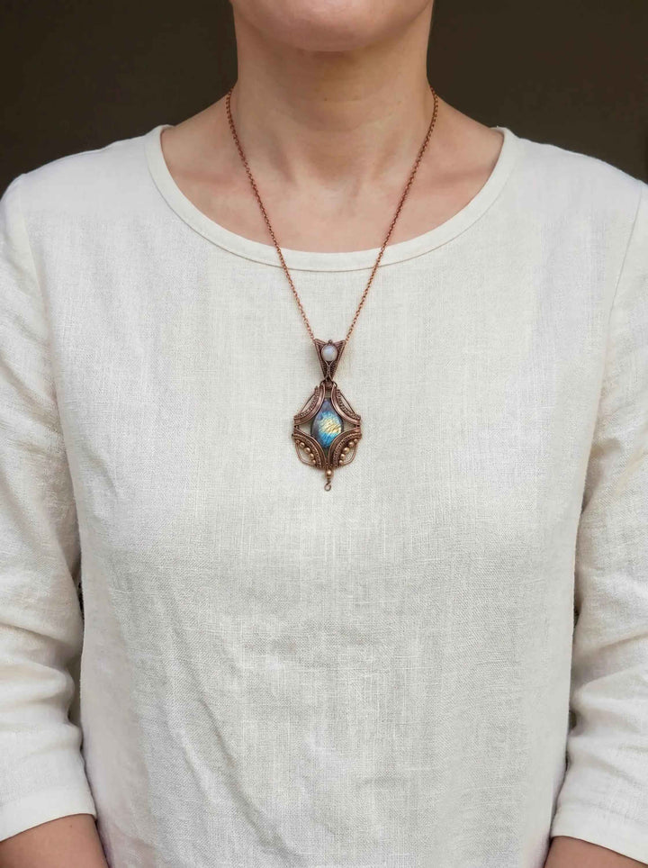 Elderwood Conduit Wire Wrapped Crystal Pendant