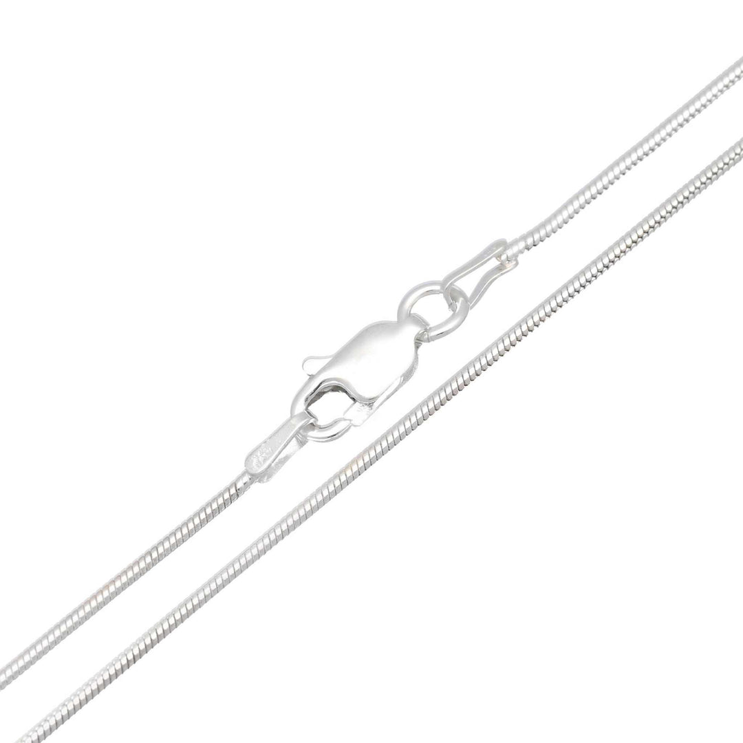1mm sterling silver Italian snake chain necklace with lobster clasp closure