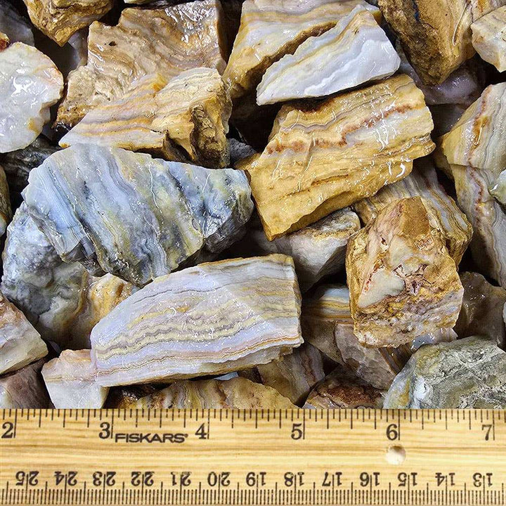 Rough Indonesian Yellow Crazy Lace Agate