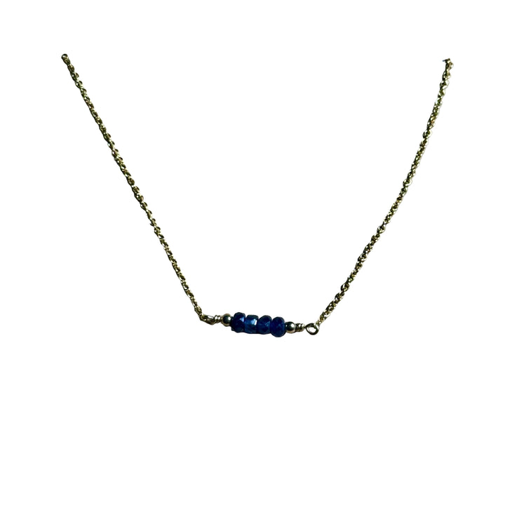 Bertoni September Birthstone Necklace – Sapphire Healing Crystal Jewelry