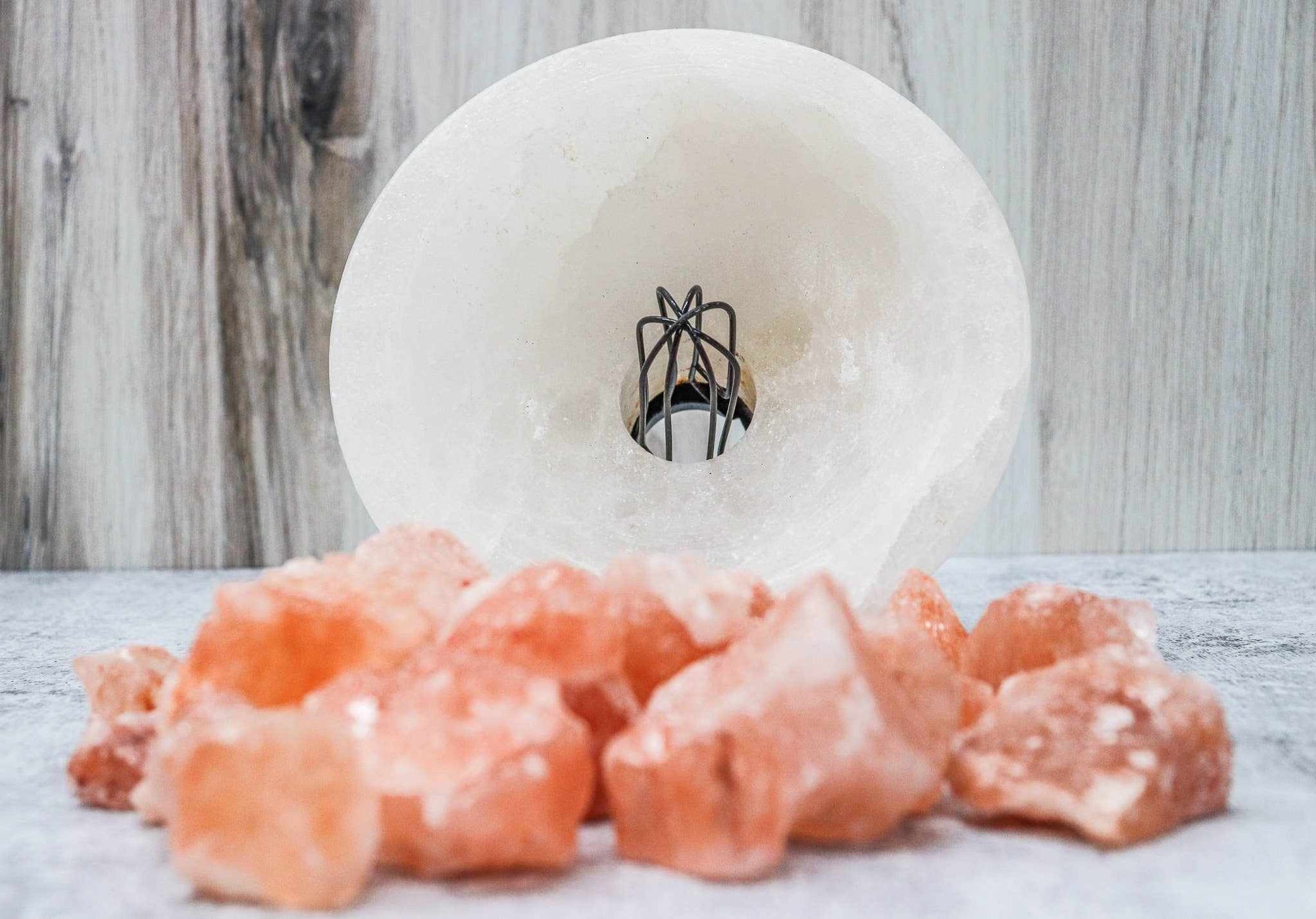 Himalayan Salt &quot;Fire On Ice&quot; Abundance Bowl 7&quot;