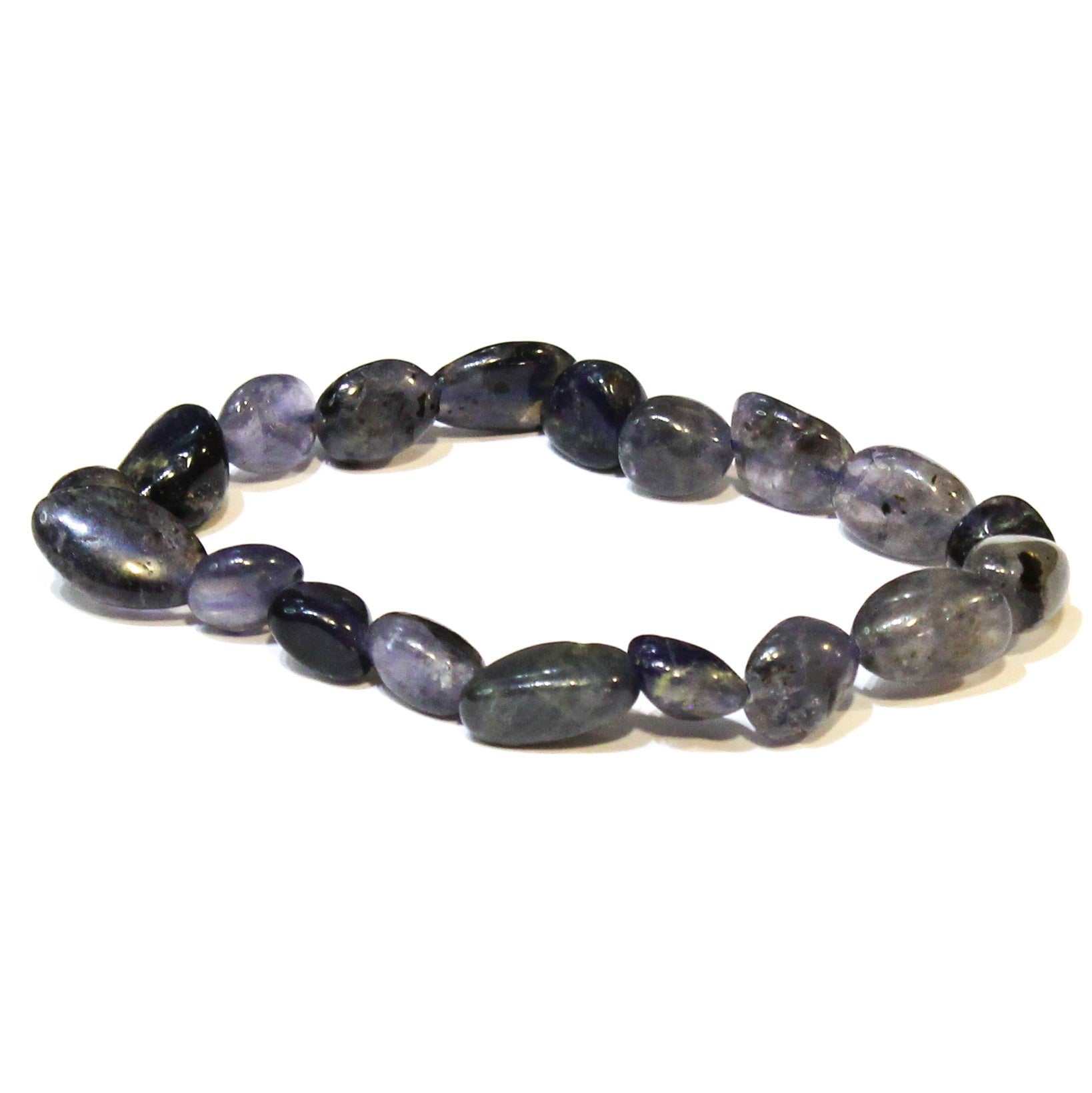 8mm Tumbled Iolite Bracelet - Sacred Crystals Bracelets