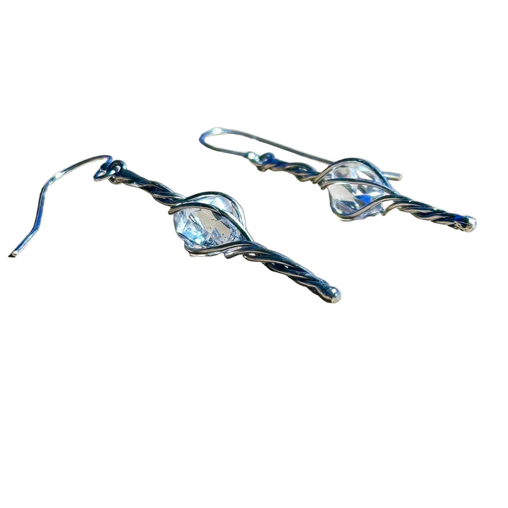 Limited Edition Herkimer Swirl Dangle Bertoni Earrings - Sterling Silver