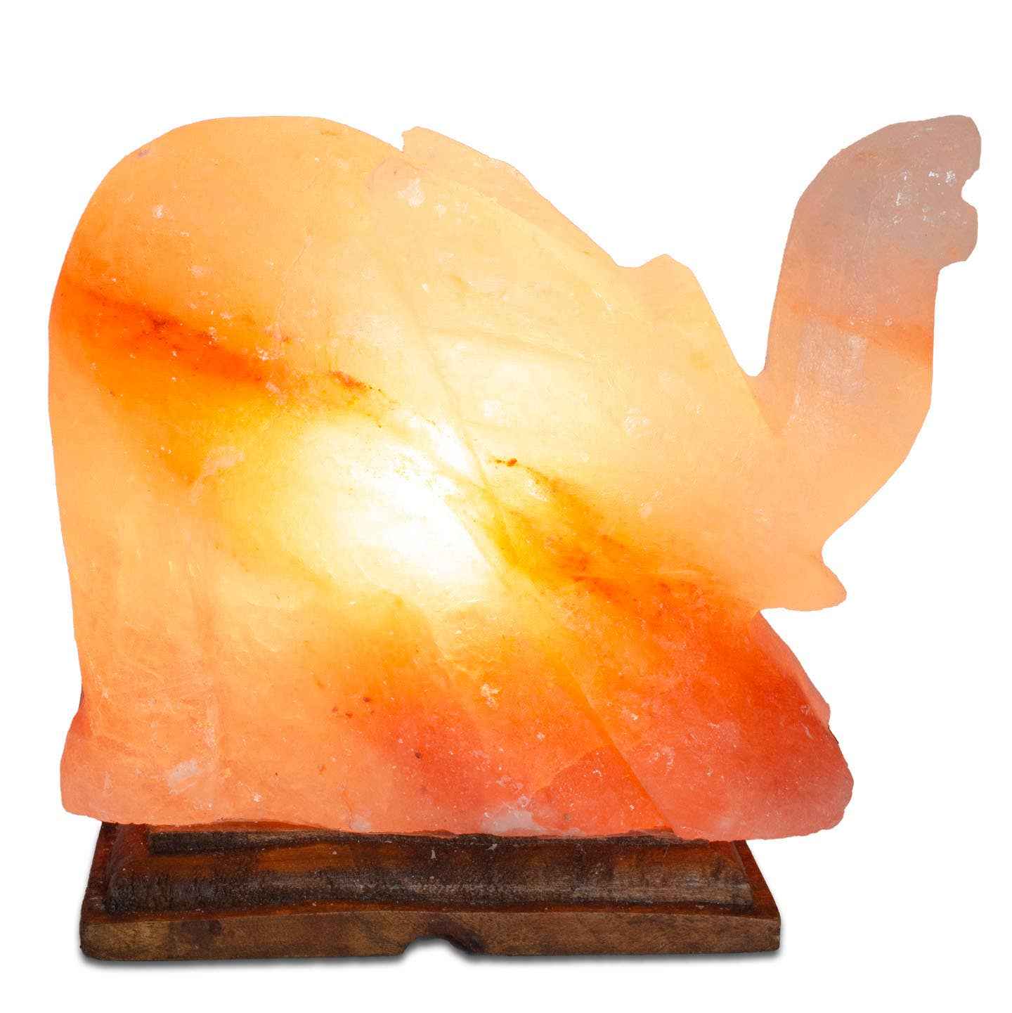 Elephant Shaped Salt Lamp  - 9&quot; avg. - Cord, Bulb, Dimmer