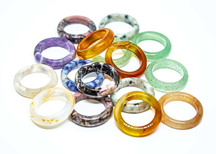 Crystal Gemstone Band Ring Size 7