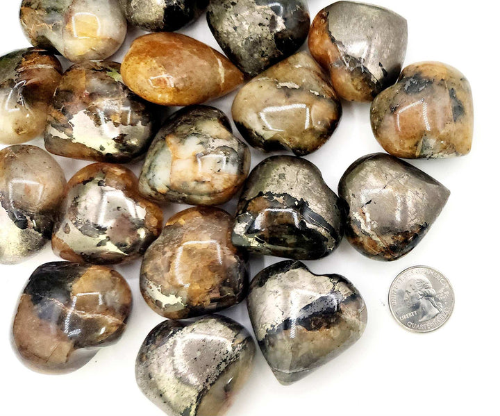 Golden Healer with Pyrite Hearts-0.5 kg/1.1lbs. (40mm)