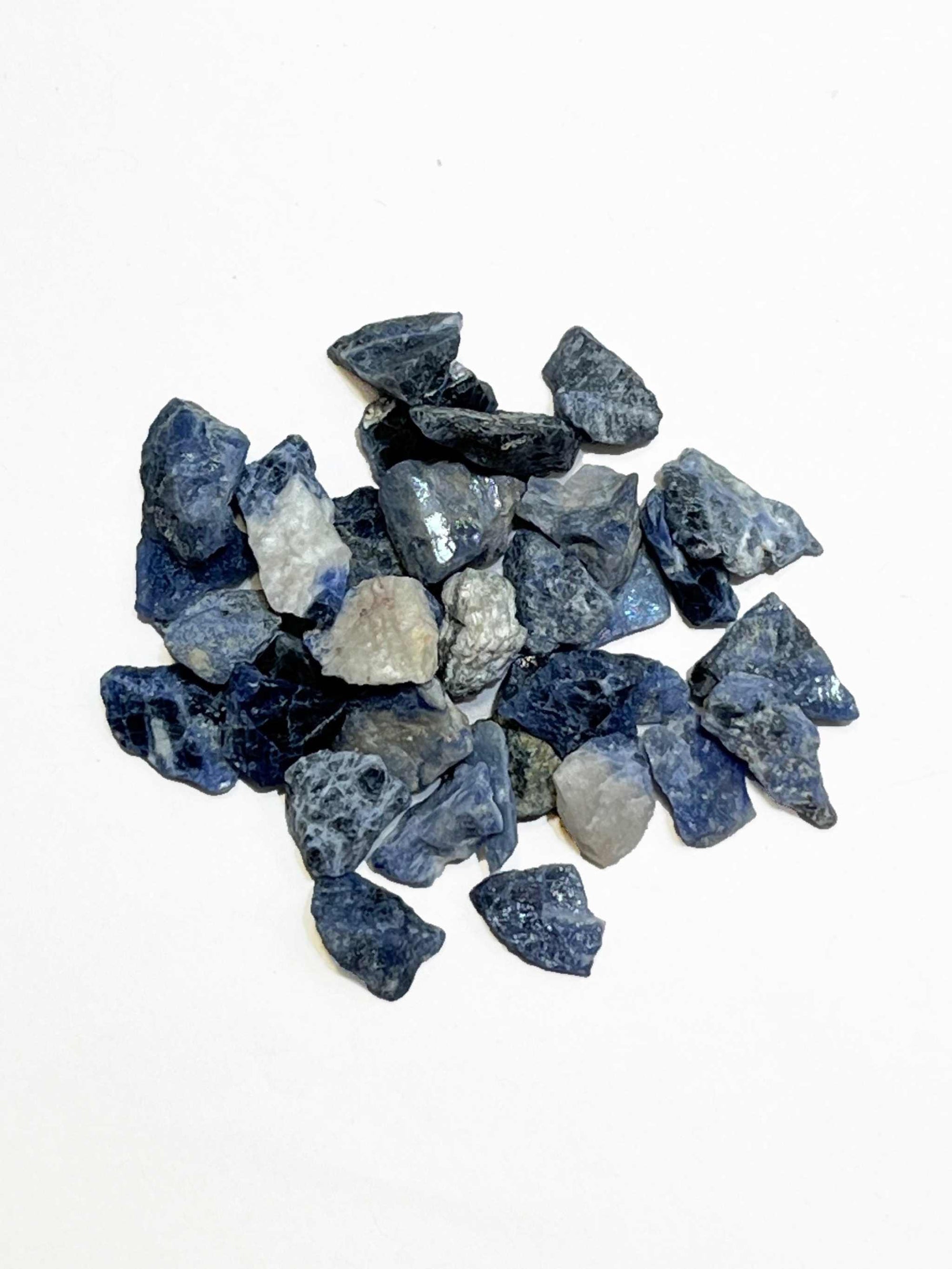 Sodalite Rough Chips, Tumbled Stones