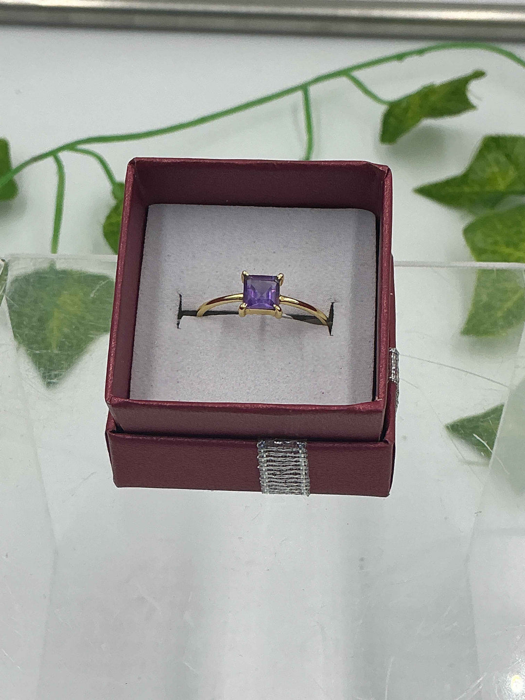 Gold Vermeil Amethyst Gold Vermeil Baguette Ring - Size 8