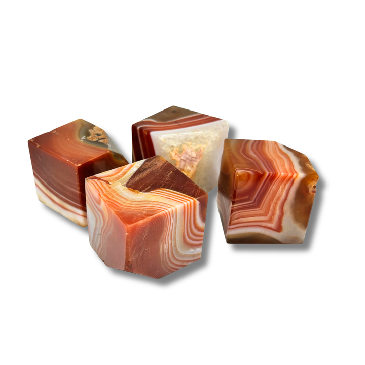 Banded Agate Cube | Corner-Standing Display Piece
