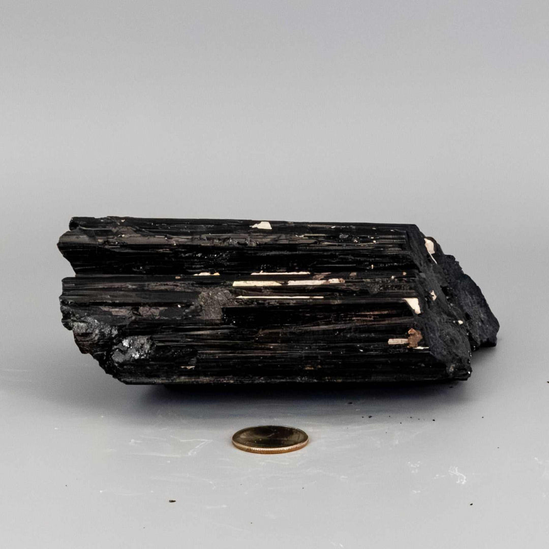 Big Black Tourmaline Hunk w/t Quartz Inclusions