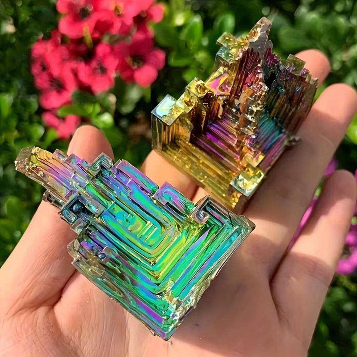 Bismuth Metal Freeform Castles Unique Shapes And Rainbow Tones