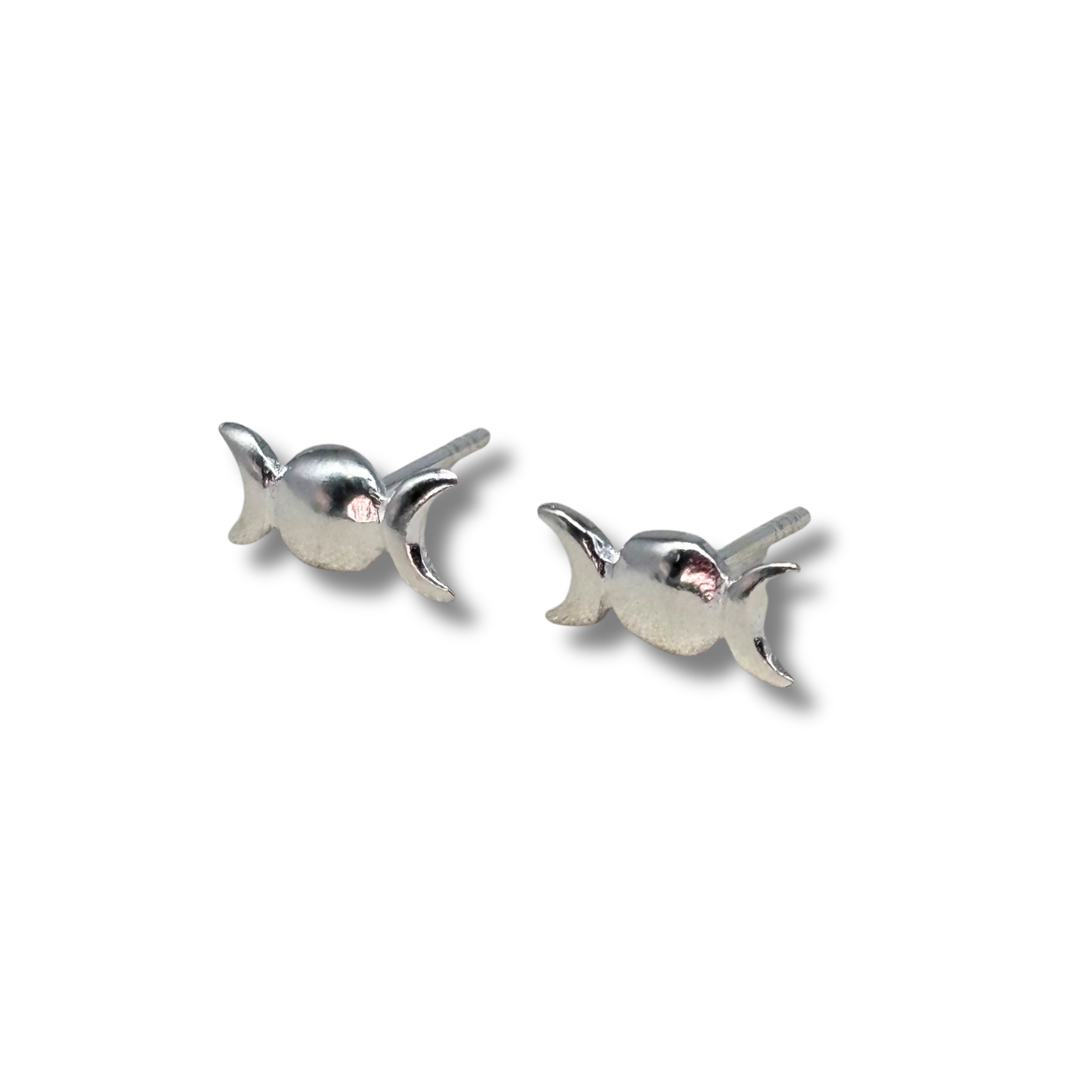 Moon Phase Stud Earrings