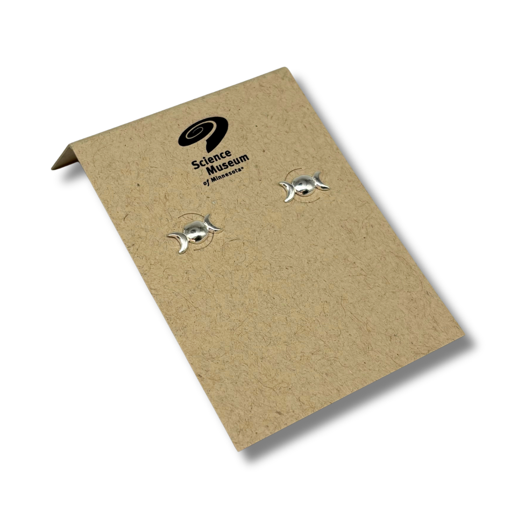 Moon Phase Stud Earrings