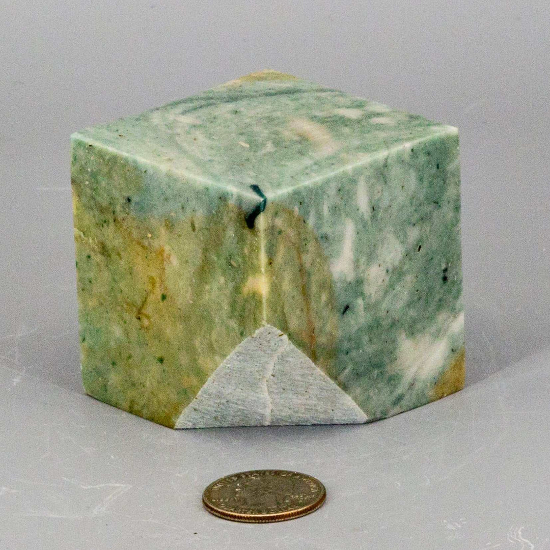 Caribbean Calcite Cut Corner Cube