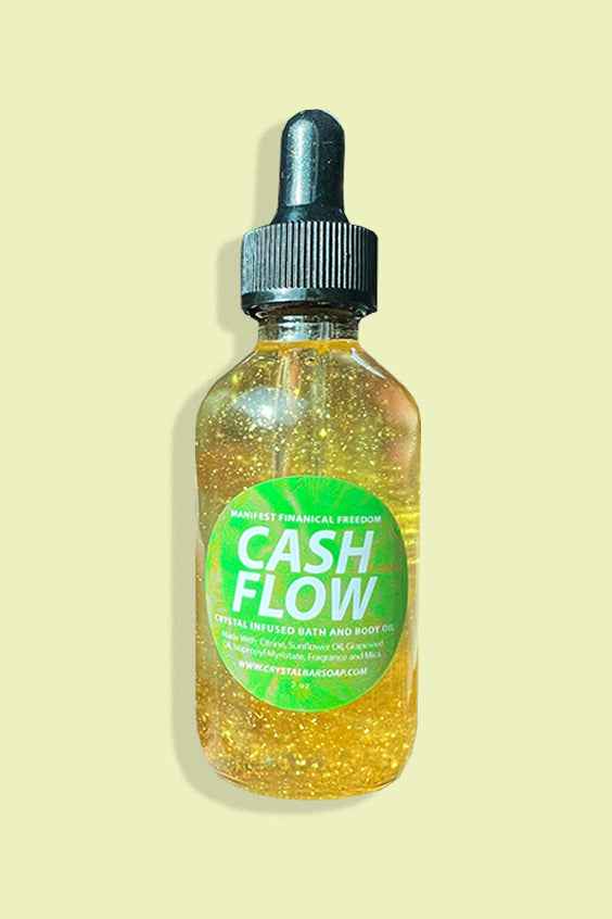 Cash flow – Crystal-infused body oil