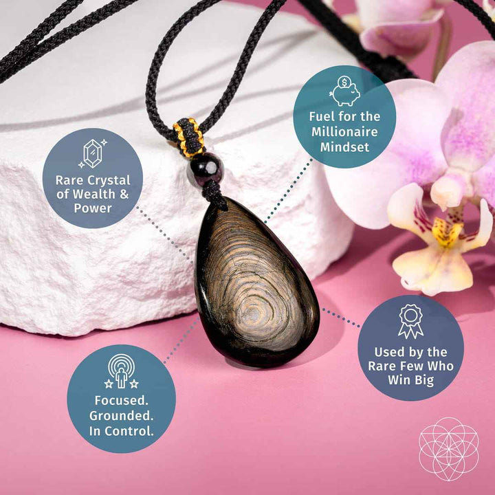 Hypersthene Pendant Necklace - Money Manifestation