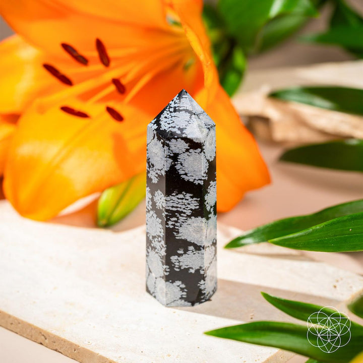 Spiritual Bodyguard - Snowflake Obsidian Point Tower