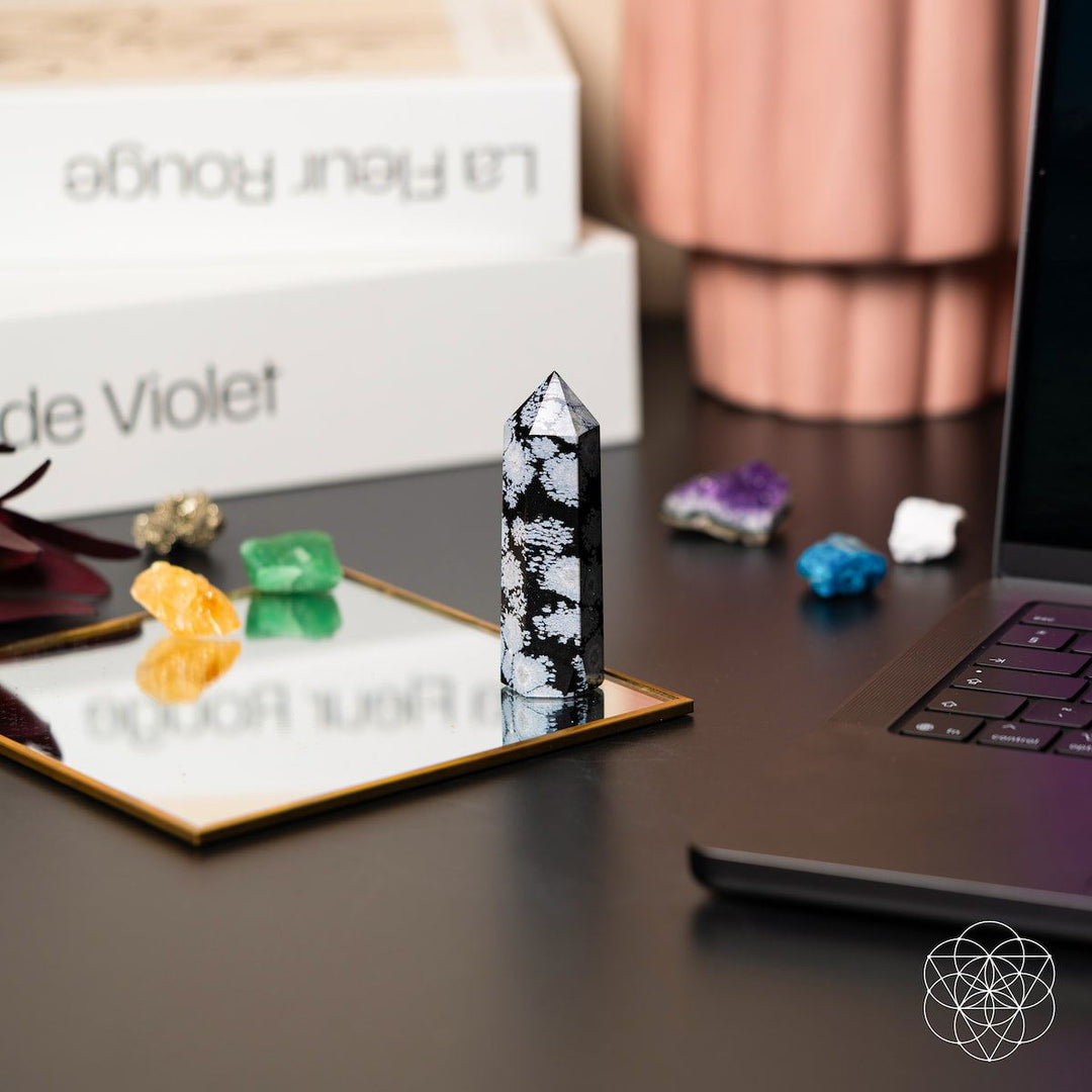 Spiritual Bodyguard - Snowflake Obsidian Point Tower