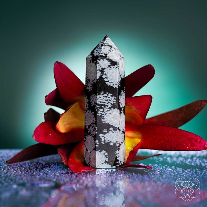 Spiritual Bodyguard - Snowflake Obsidian Point Tower