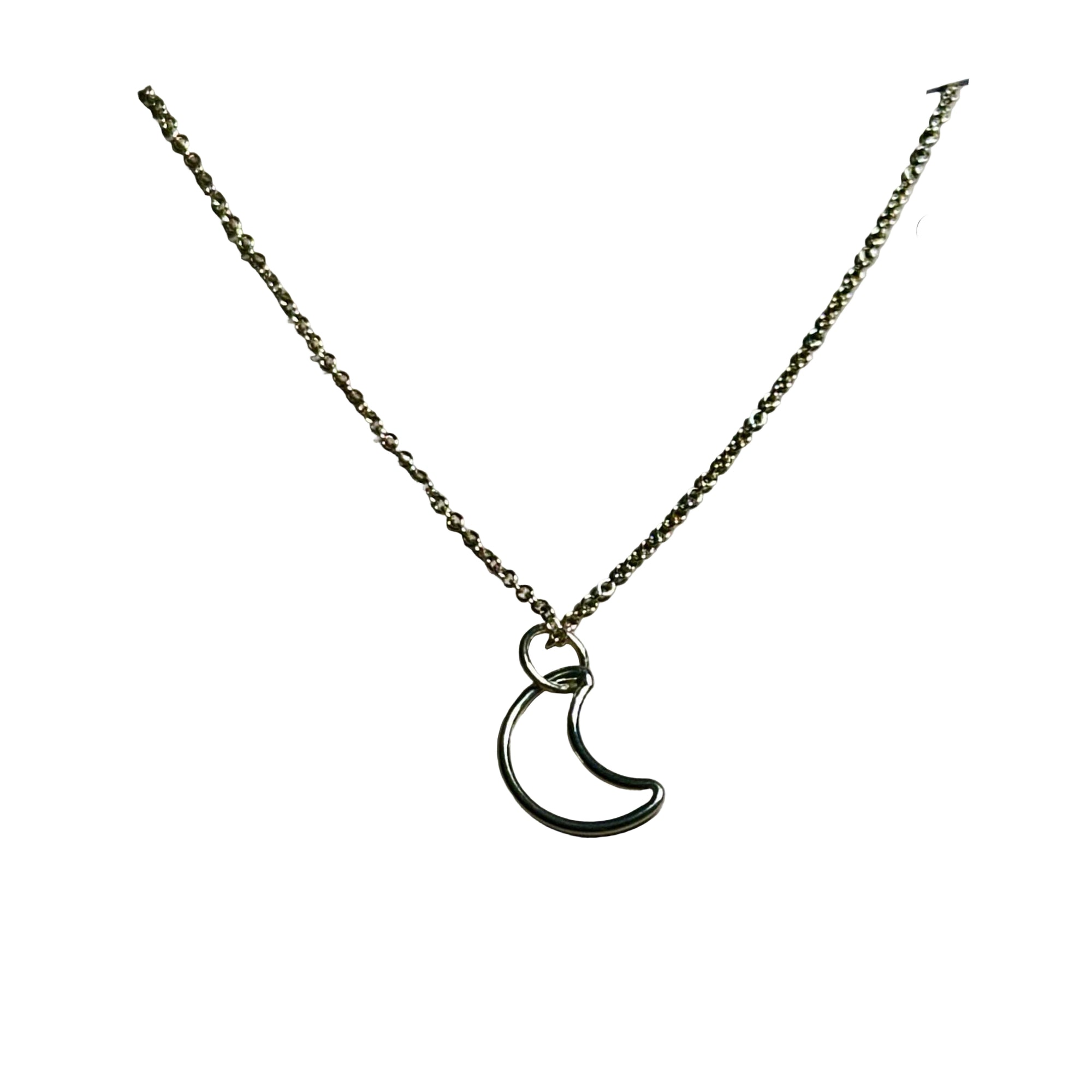 Bertoni Gold-Filled Crescent Moon Necklace with delicate gold chain and crescent moon pendant