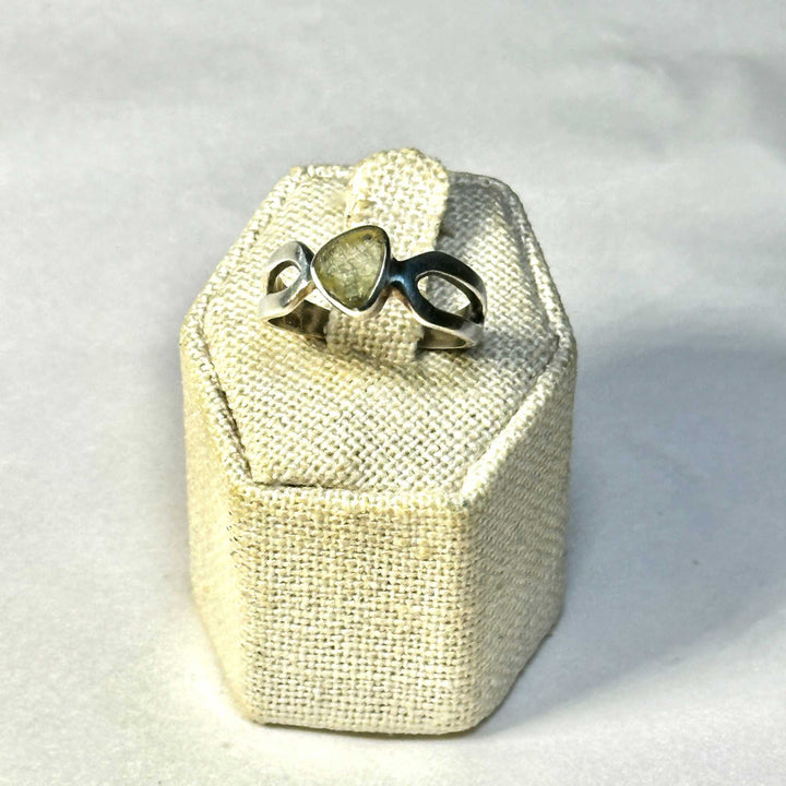 Raw Moldavite Ring Size 10 "Embracing Transformation"