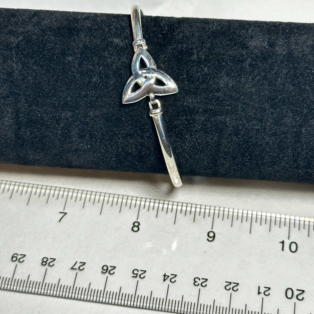 Celtic Knot Bangle Sterling Silver Bracelet